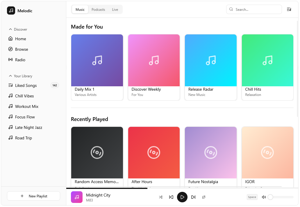 Music Player preview