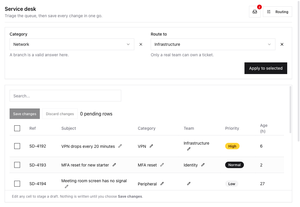 Service Desk preview