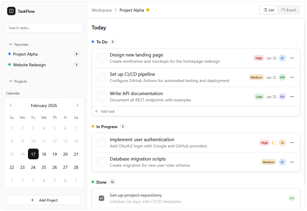Task Manager preview